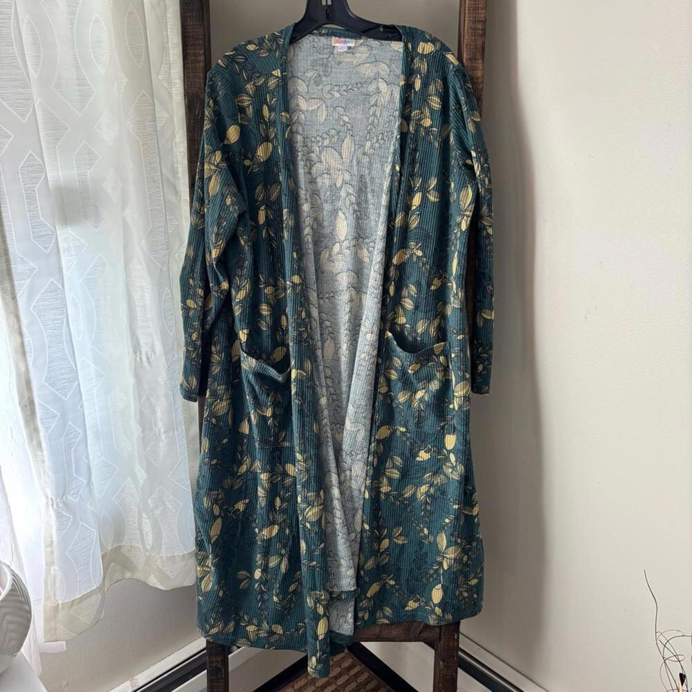 LuLaRoe Ribbed Sarah Floral Cardigan